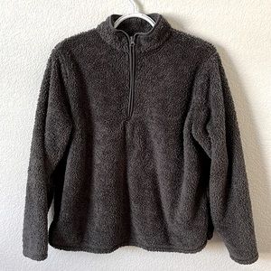 Dark Grey Sherpa Sweater